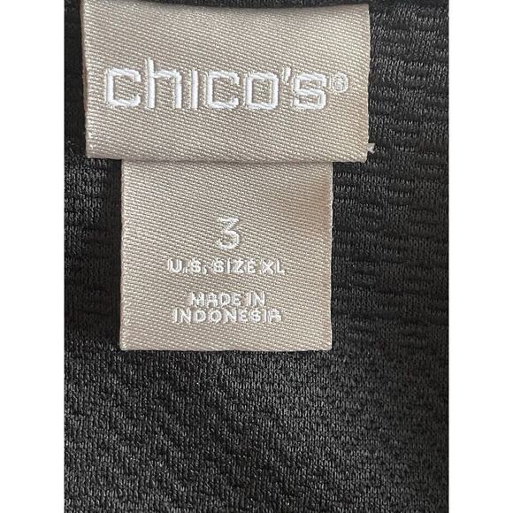 Chico’s Black Textured Boxy Blouse Size XL Career Office EUC - Picture 6 of 9